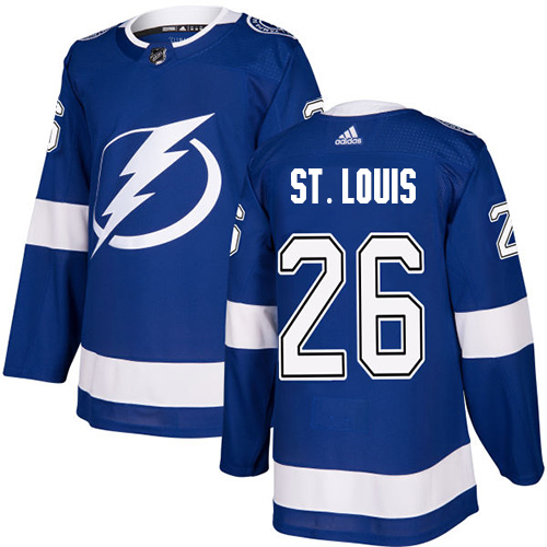 Adidas Lightning #26 Martin St. Louis Blue Home Authentic Stitched NHL Jersey - Click Image to Close